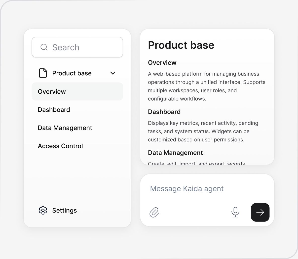 Kaida Product Base