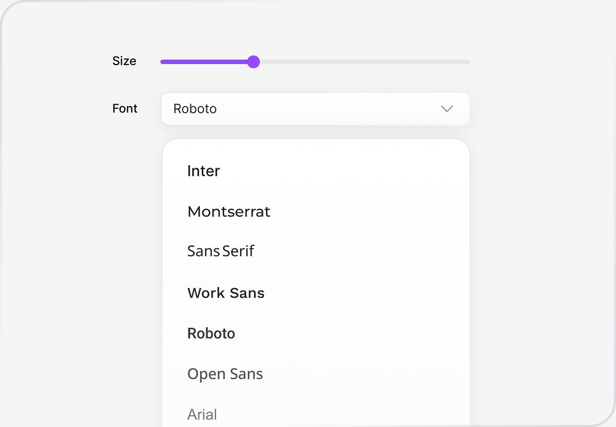 Customize fonts