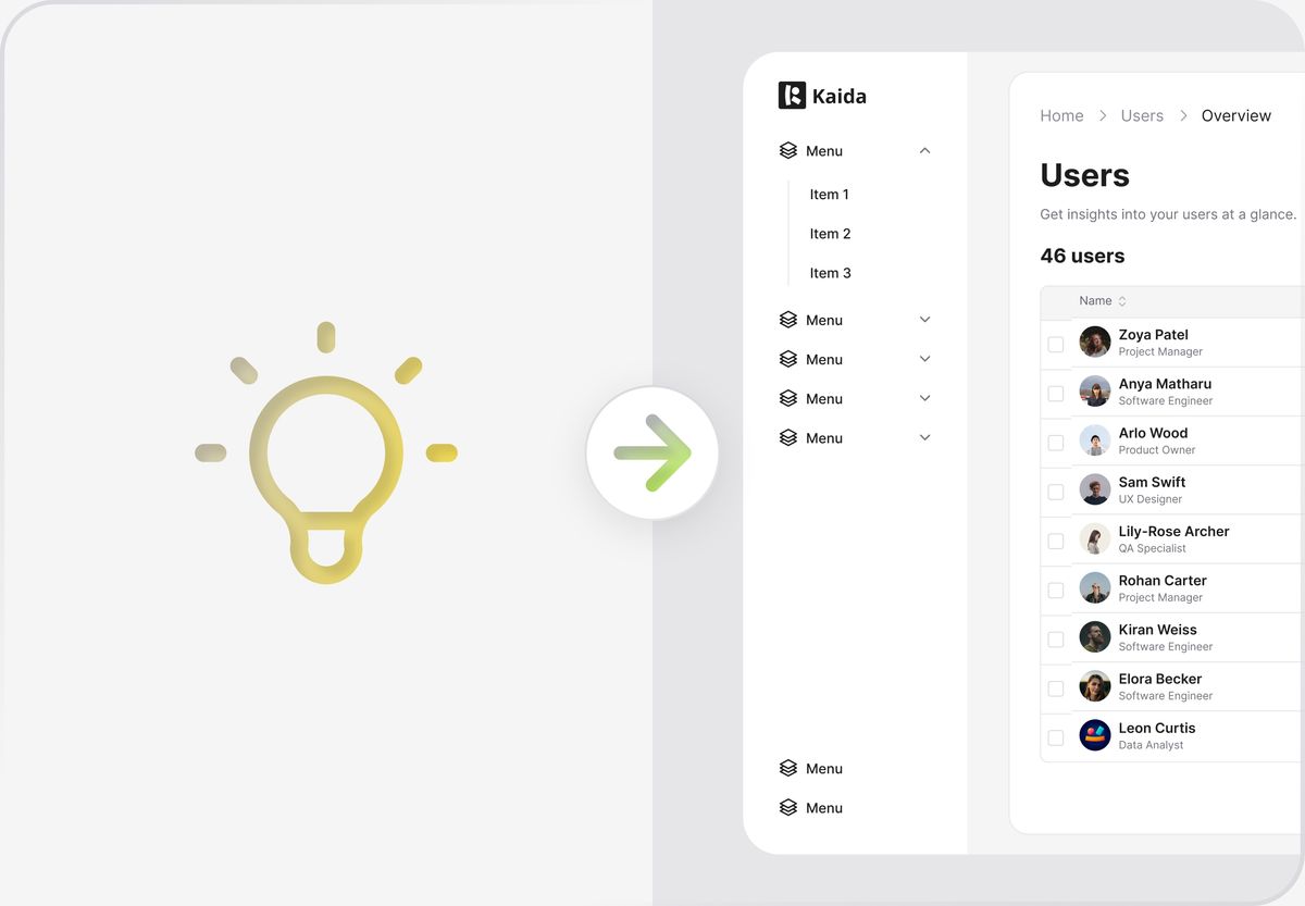 Turn concepts into production